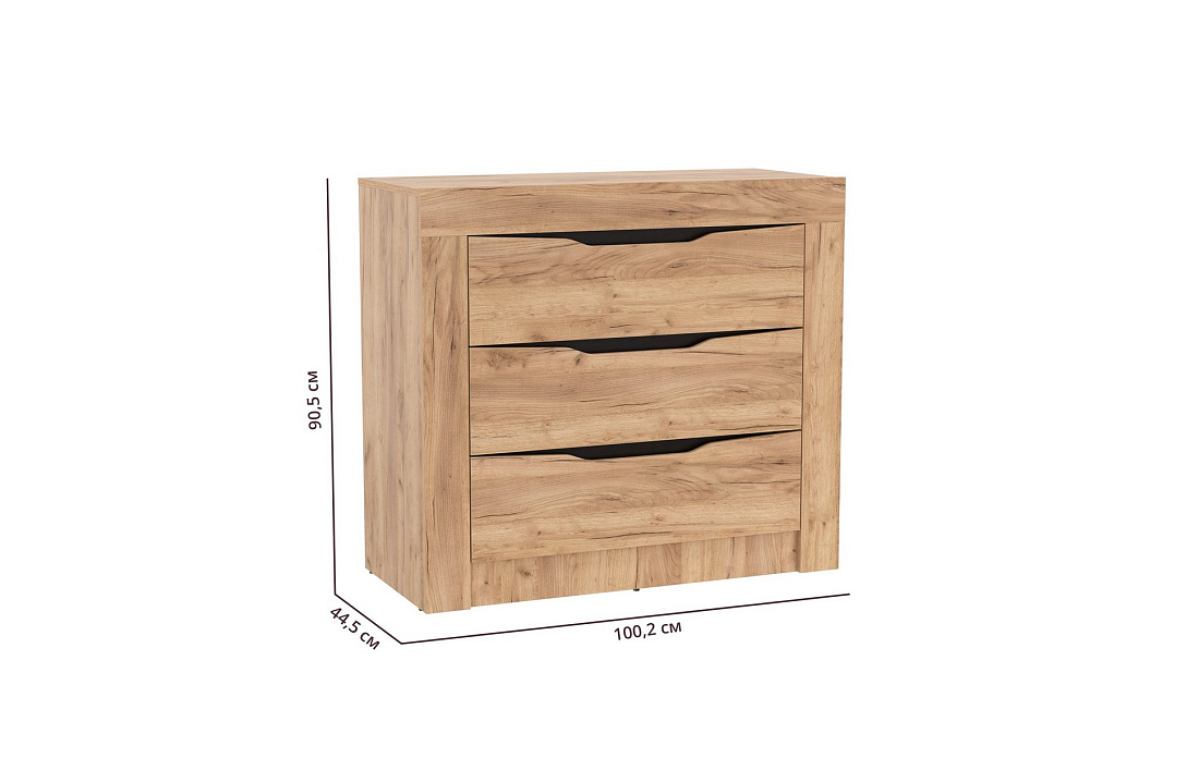 Комод 90.04 Флорида дуб золотой/венге/ДВПО белый